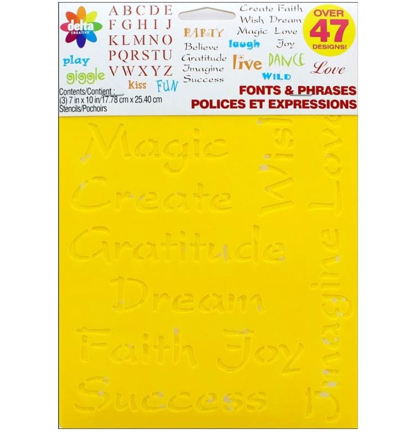 Delta Stencil Mania Value Pack Fonts & Phrases
