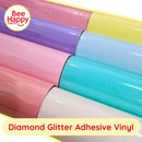 Bee Happy Premium Diamond Glitter Vinyl 12" x 12" or 12" x 36" (w/ Protective Film)