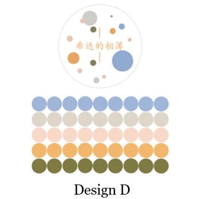 Colorful Dots Die Cut Washi Sticker Tapes (6cm x 3m)