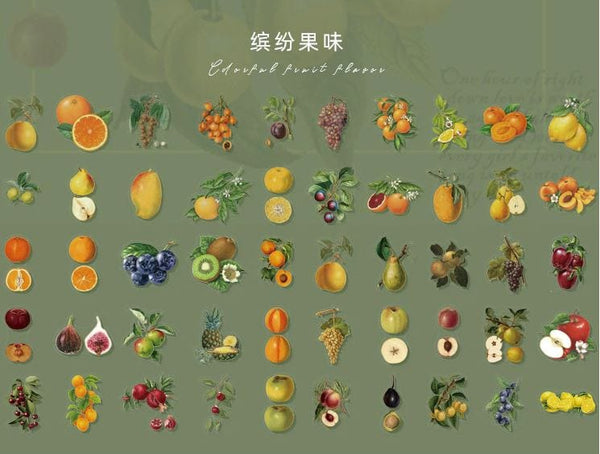 Yuxian Fruits Vintage Sticker Flakes (50pcs)