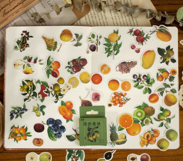 Yuxian Fruits Vintage Sticker Flakes (50pcs)