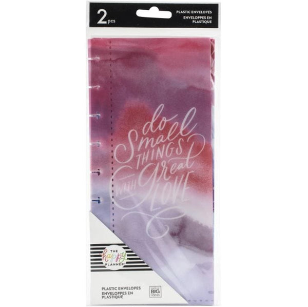 Me And My Big Ideas Do Small Things Great Happy Planner Classic Half Sheet Plastic Envelopes 2/Pkg