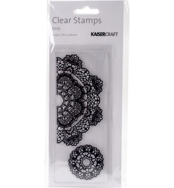 Kaisercraft Doily Texture Clear Stamps 2"X5"