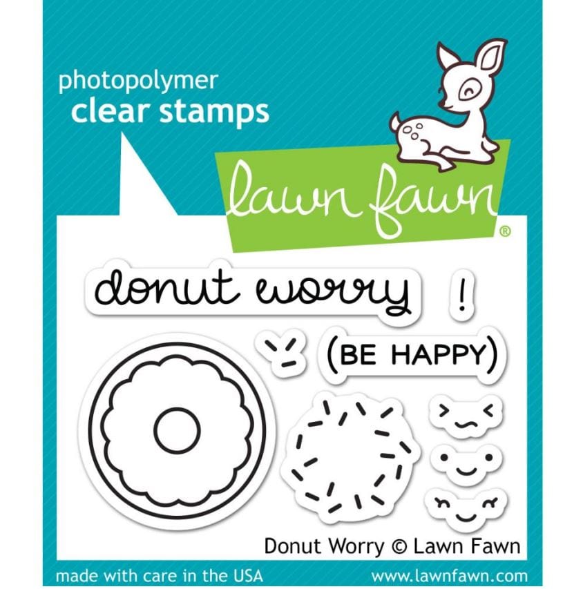 Lawn Fawn Donut Worry Clear Stamps 3