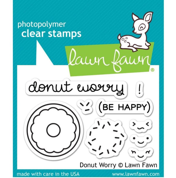 Lawn Fawn Donut Worry Clear Stamps 3"X 2"