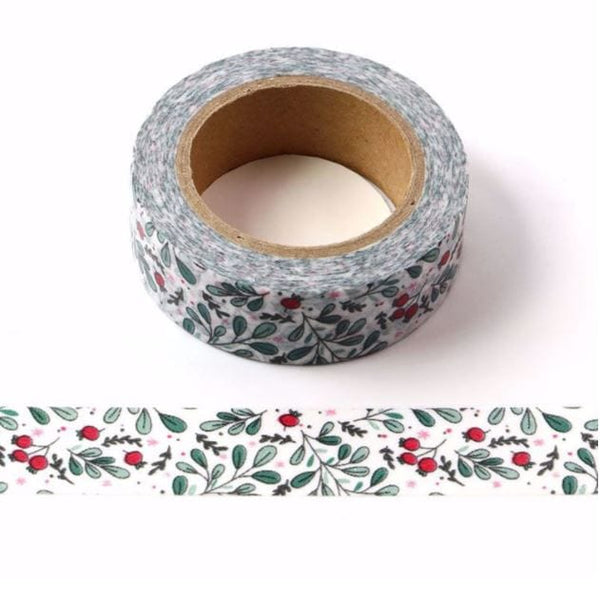 Doodle Flower Buds and Leaves Washi Tape 15mm x 10m