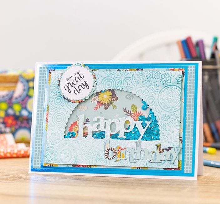 Crafter's Companion Doodled Blooms Sara Davies Signature Sew Retro Embossing Folder 5