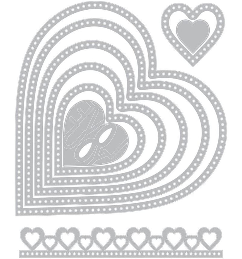 Sizzix Dotted Hearts Framelits Dies