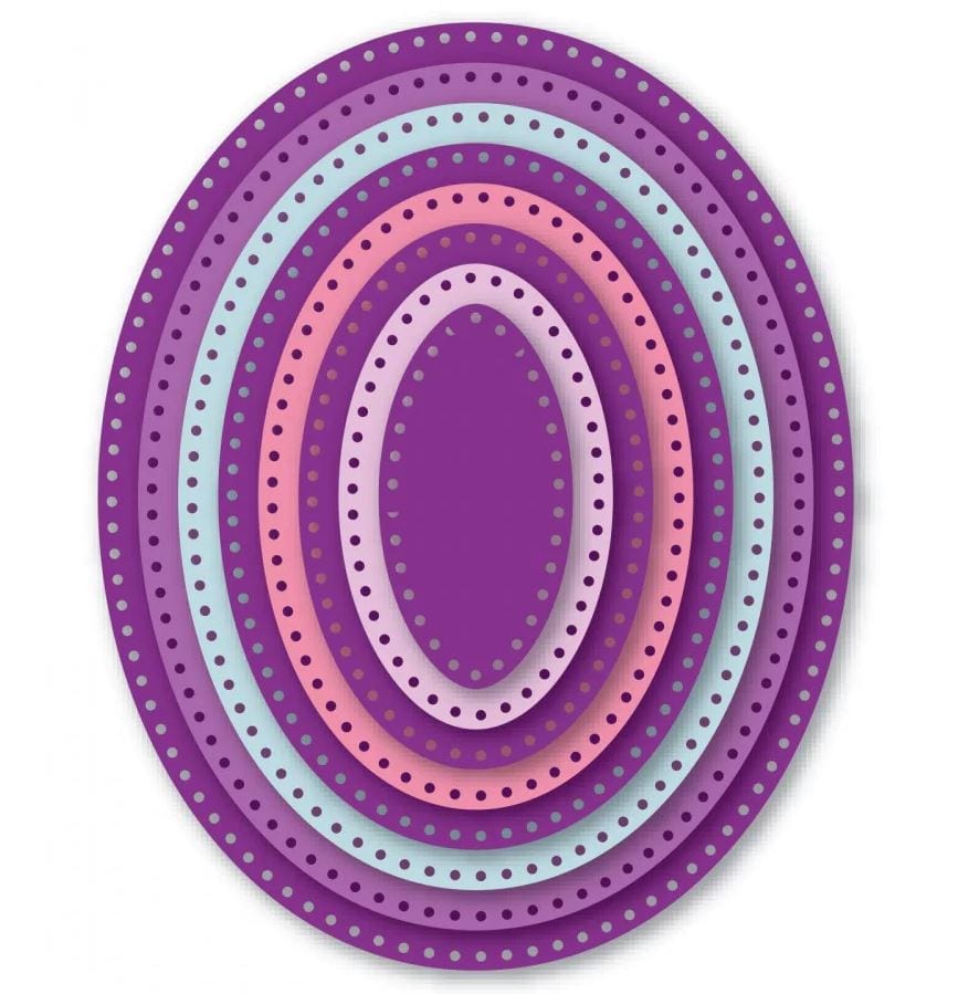 Sizzix Dotted Ovals Framelits Dies Stephanie Barnard