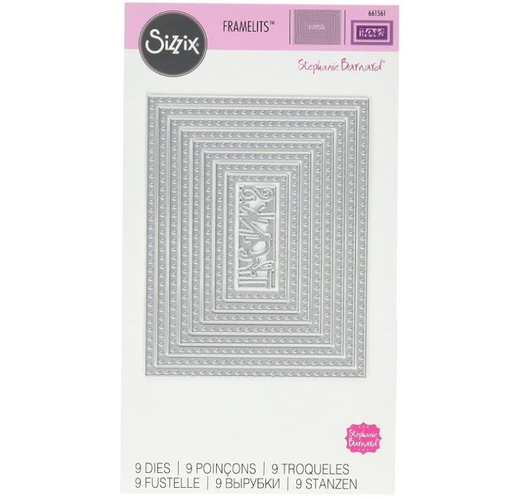 Sizzix Dotted Rectangle Thanks Framelits Dies