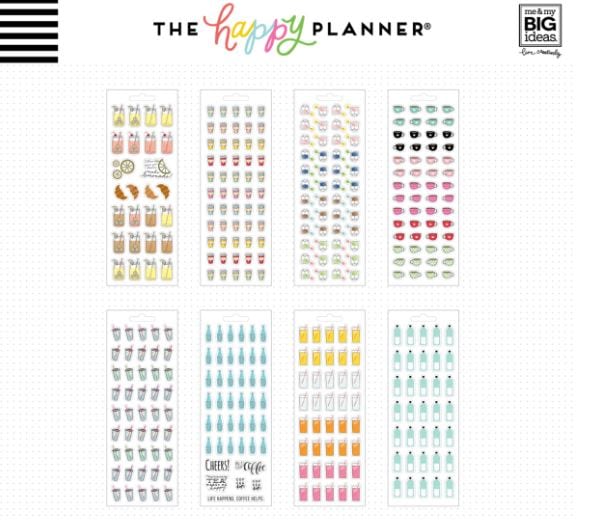 Me and My Big Ideas Drinks Happy Planner Icon Stickers