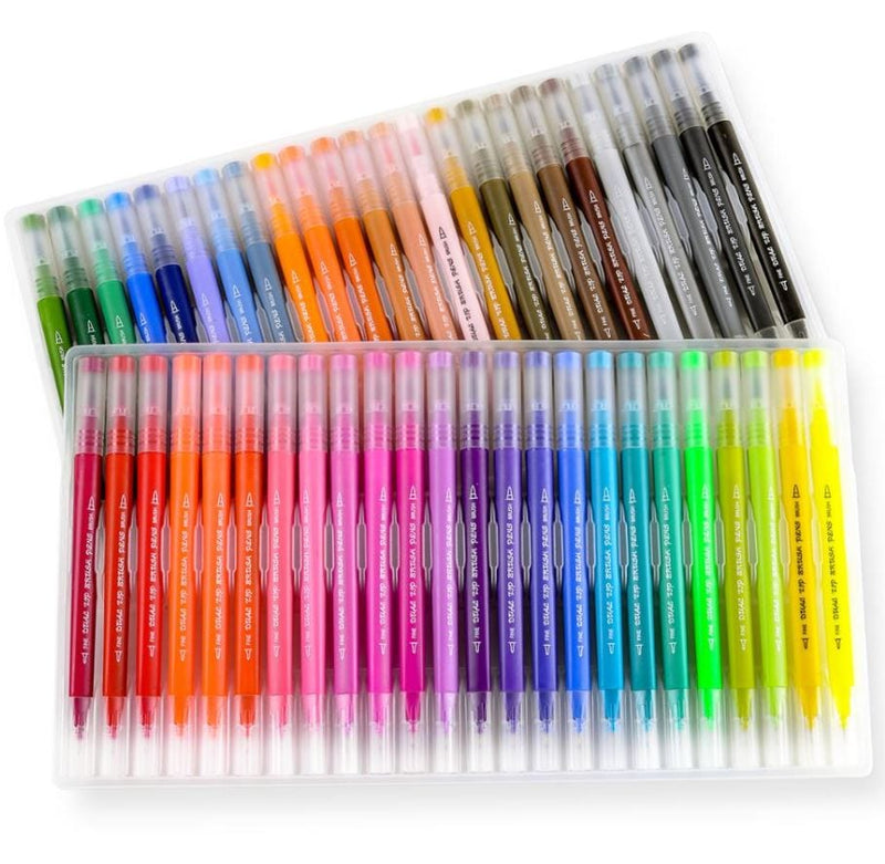 Bee Happy Watercolor Dual Brush Pen Set 48pcs