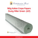 Cartotecnica Rossi Crepe Papers 180g (Green Shades) Full Roll Premium Italian Crepe Papers