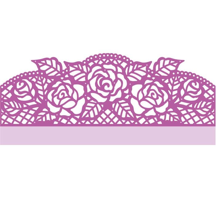 Crafter's Companion Edwardian Rose- Gemini Lace Edge'ables Metal Dies