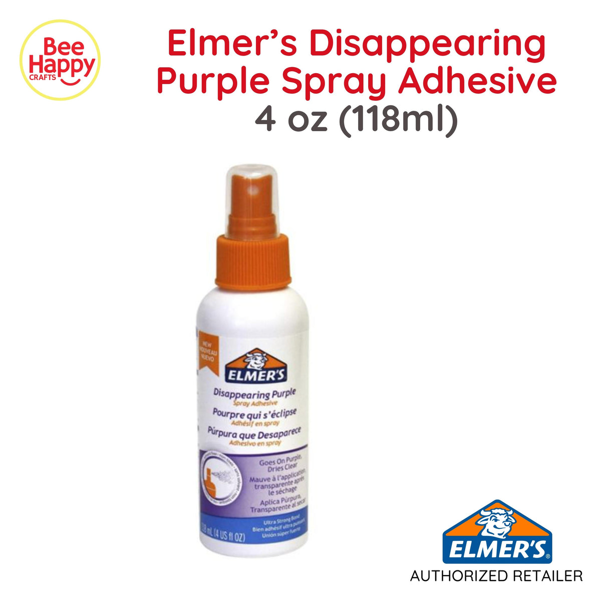 Elmer's Disappearing Purple Spray Adhesive 4 oz (118ml)