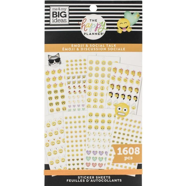Me and My Big Ideas Emoji & Social Talk Value Pack Stickers Happy Planner 1608 Stickers