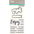 Hampton Art Jillibean Soup Enjoy Sentiments Clear Stamp & Die Set