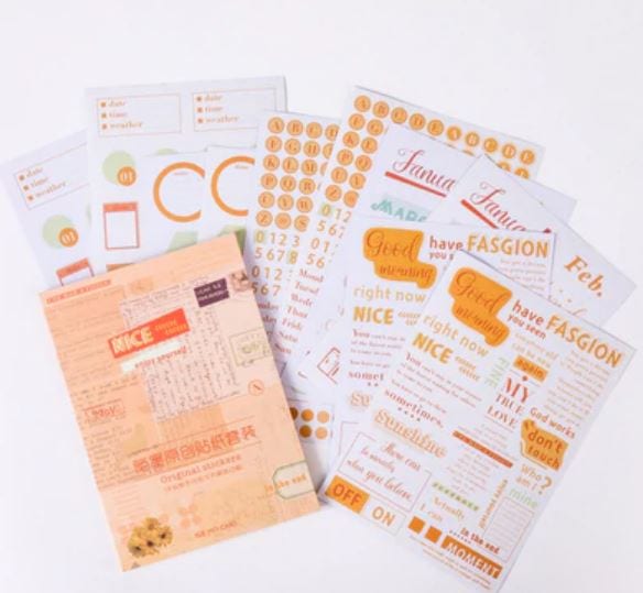 Mo Card Mo Card Letters, Numbers, Words Planner Sticker Sheets