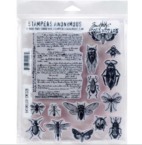 Stampers Anonymous Tim Holtz Entomology Cling Stamps