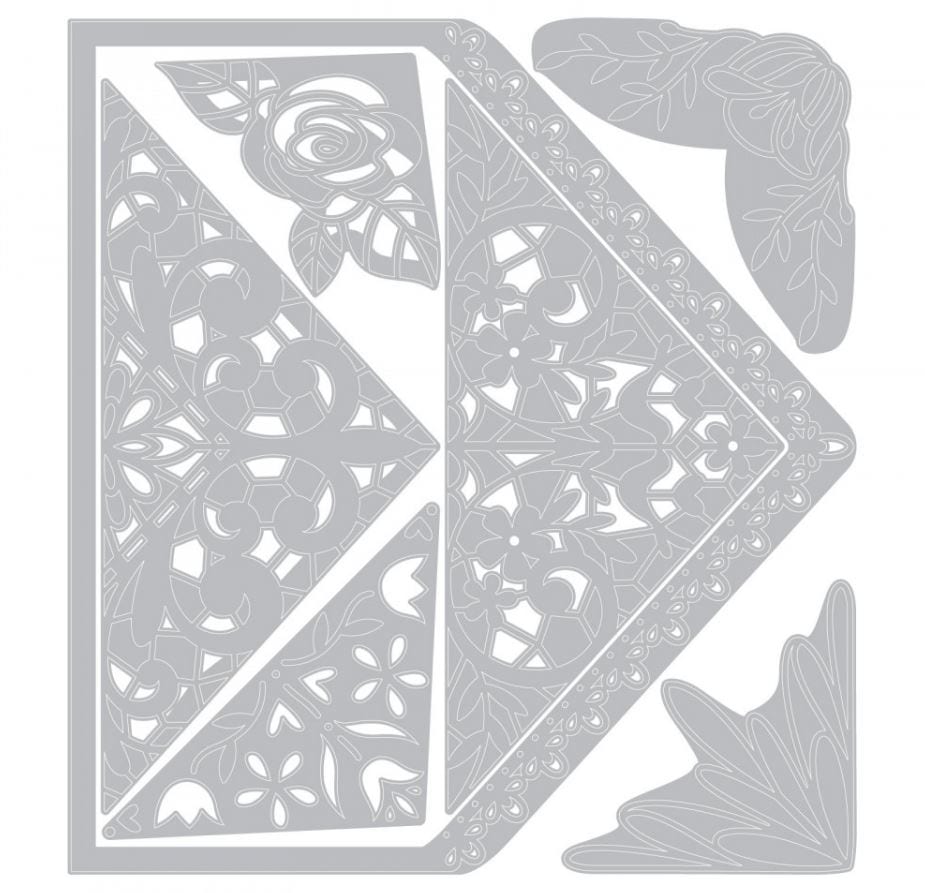 Sizzix Envelope Liners, A7, Intricate Thinlits Die Set 10PK