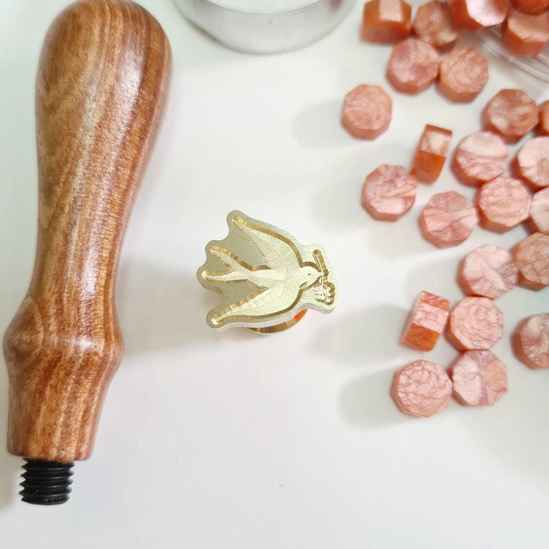 Exact Shape and 3D Wax Seal Stamps - Option 3 (1 Wax Seal Copper Head with Handle Only)