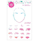 Spellbinders Eyes Face Jane Davenport ArtEssentials Collection Clear Stamps