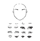 Spellbinders Eyes Face Jane Davenport ArtEssentials Collection Clear Stamps