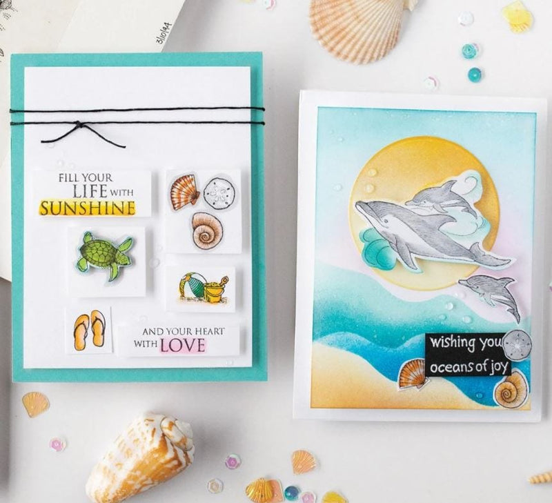 Hero Arts Beach and Sea From the Vault Stamp Set CM361