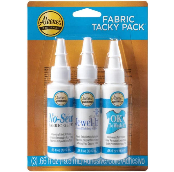 Aleene's Try Me Size Fabric Tacky Pack 3/Pkg