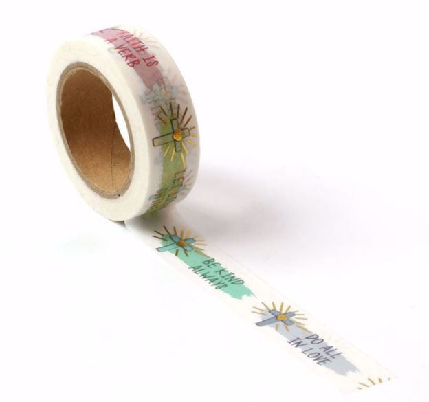 Faith Phrases with Foil Accents Washi Tape 15mm x 10m