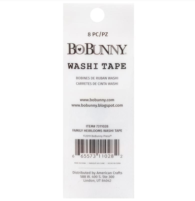 BoBunny Family Heirloom Washi Tape Set 8 Rolls