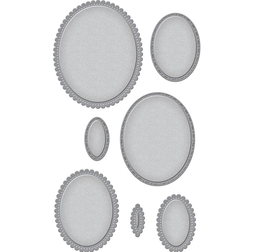 Spellbinders Fancy Edged Ovals Shapeabilities Dies