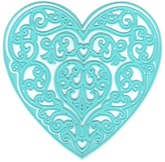 Nellie's Choice Fantasy Heart Stained Glass Dies