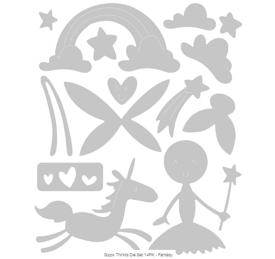 Sizzix Fantasy Thinlits Die 14PK by Pete Hughes