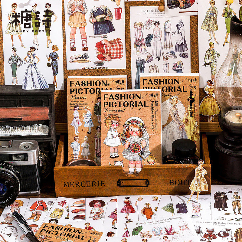 Fashion Pictorial Series Characters Dress Up Deco Sticker