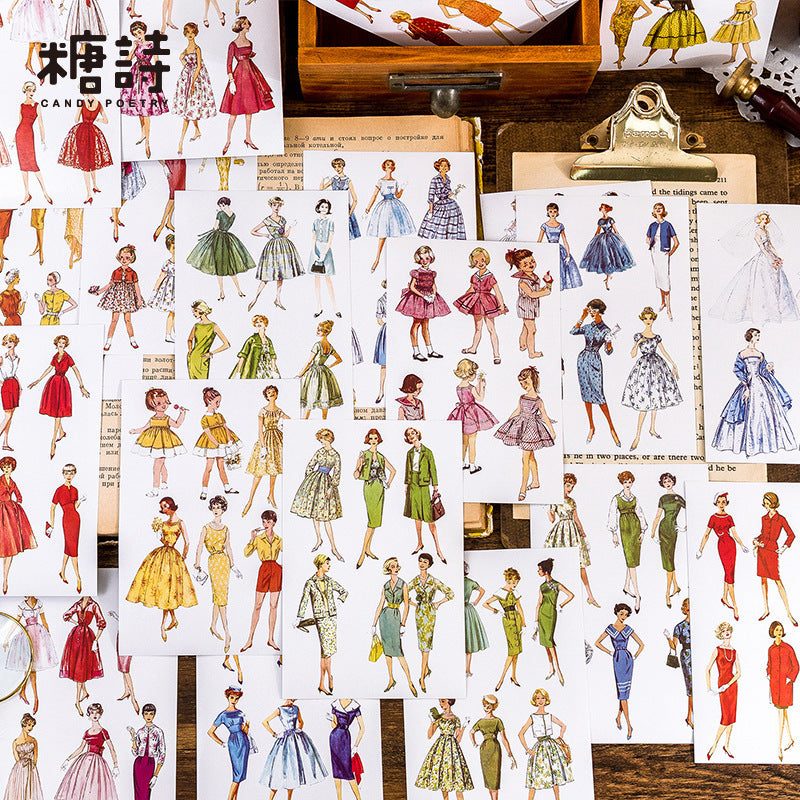 Fashion Pictorial Series Characters Dress Up Deco Sticker