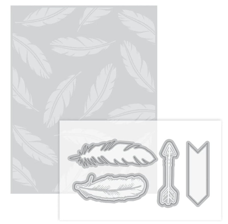 Recollections Feather Embossing Folder & Dies