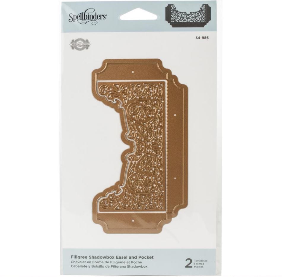 Spellbinders Filigree Shadowbox Easel & Pocket Shapeabilities Dies by Becca Feeken