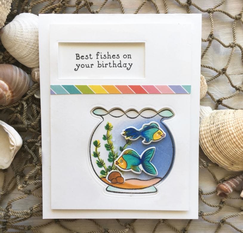 Hero Arts Fishy Hero Stamp and Cut DC262