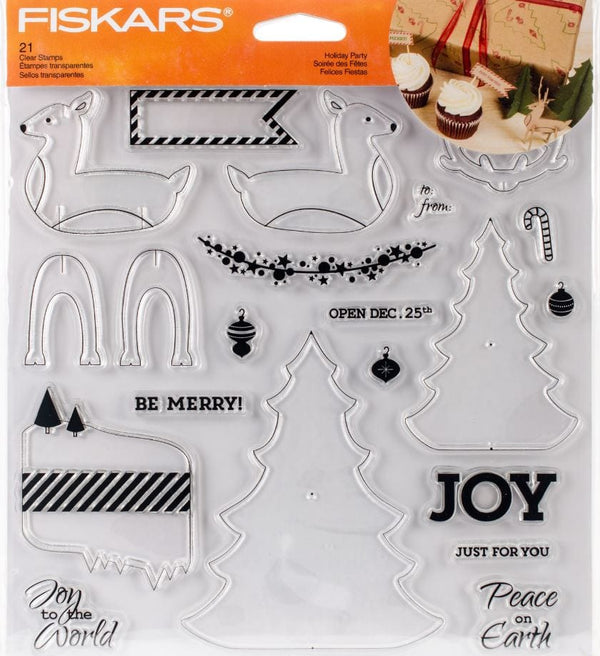 Fiskars Holiday Party Clear Stamps