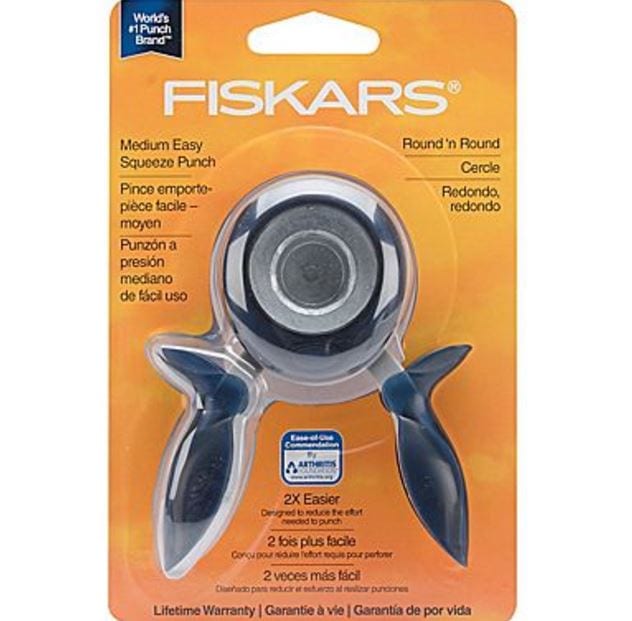 Fiskars Squeeze Medium Round 'n Round 1" Punch