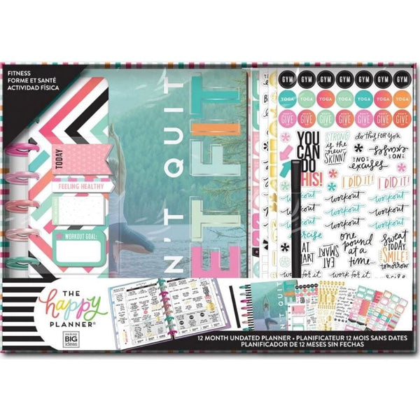 Me and My Big Ideas Fitness Happy Planner 12-Month Undated Medium Box Kit