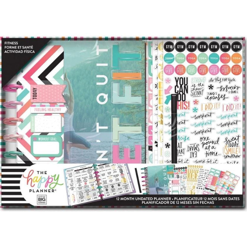 Me and My Big Ideas Fitness Happy Planner 12-Month Undated Medium Box