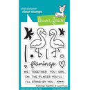 Lawn Fawn Flamingo Together Clear Stamps 3"X 4"