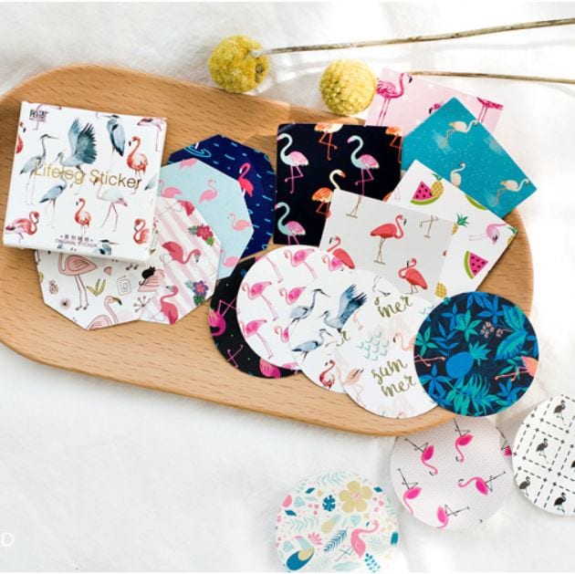 MoCard Flamingo Life Log Sticker Box