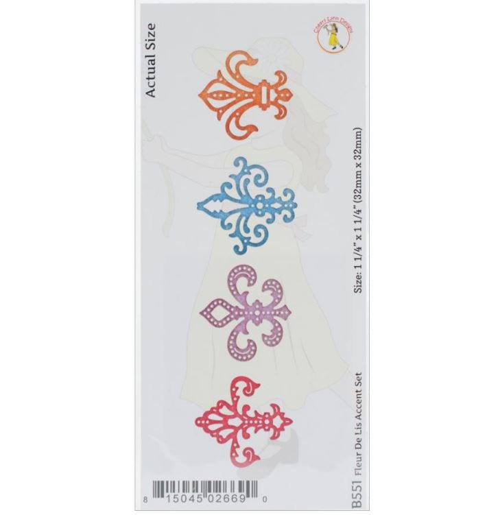 Cheery Lynn Fleur De Lis Accent, 1.25"X1.25" Designs Die