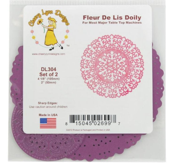 Cheery Lynn Fleur De Lis Doily, 2"X4.125" Designs Die