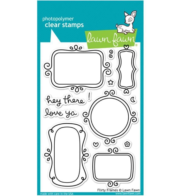 Lawn Fawn Flirty Frames Clear Stamps 4"x 6"