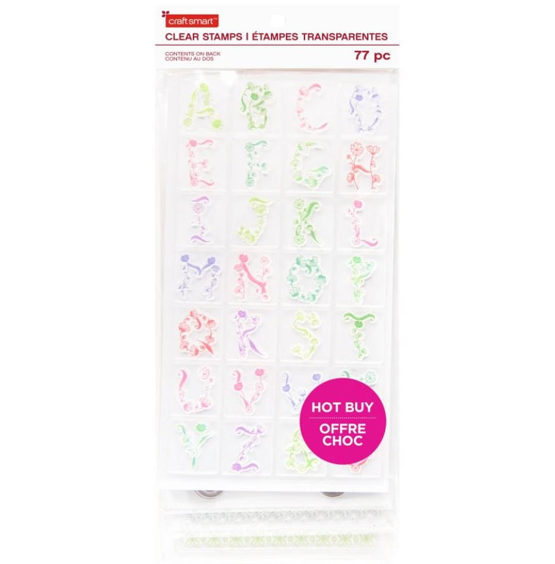 Craft Smart In Bloom Alphabet Clear Stamp Set (4 Sheets)