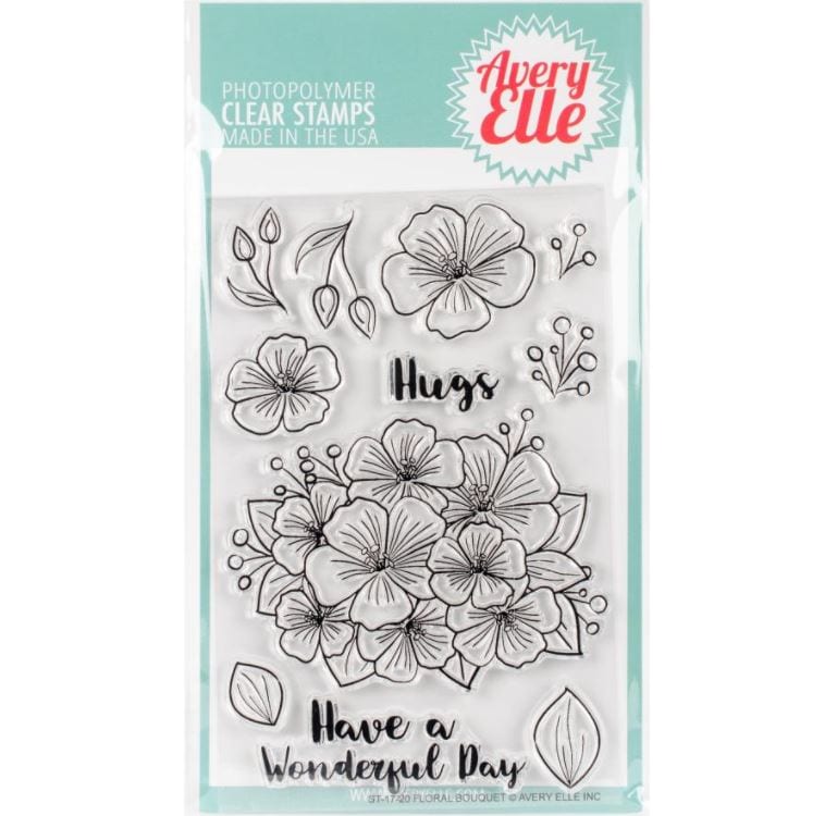 Avery Elle Floral Bouquet Clear Stamps Stamps 4" x 6"
